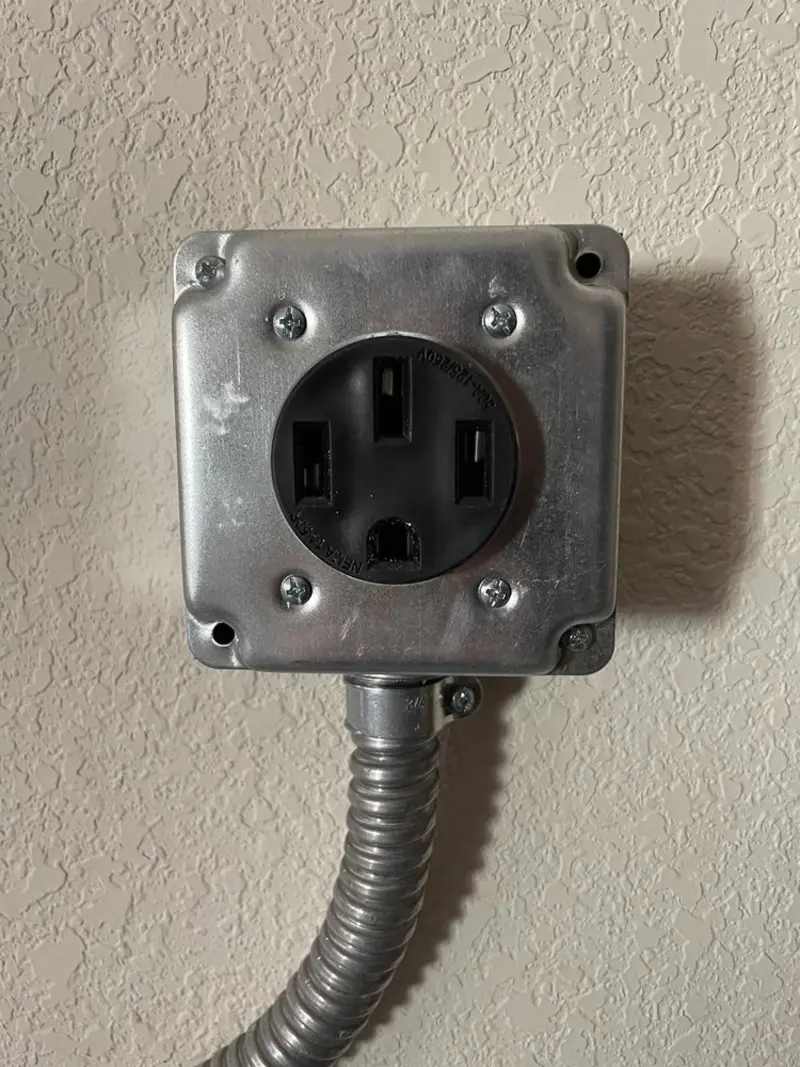 NEMA 14-50 outlet installed for Electrical Panel Upgrade in Luverne